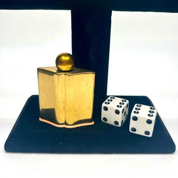 Vintage Coty L’Origan Perfume Bottle Gold Tone Art Deco Vanity Decor - Picture 5 of 8